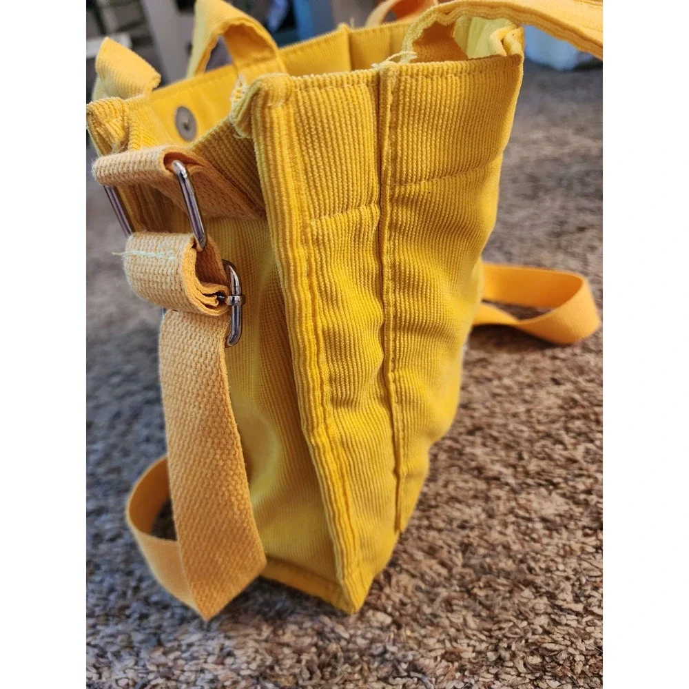 Letu The Crimie Yellow Corduroy Mini Tote Bag Crossbody Handbag